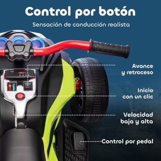 Aiyaplay Quad Eléctrico Para Niños 12v Con 2 Motores Velocidad Hasta 5?km/h