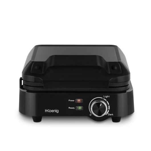 Gofrera Compacta H.koenig, 2 Placas 8,5 X 14,5 Cm, 1200 W, Negra