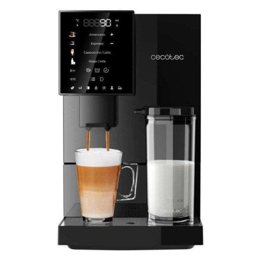 Cafeteira Superautomática Cecotec Cremmaet Compactccino Black 1,1L 19 Bar com moinho e depósito de leite