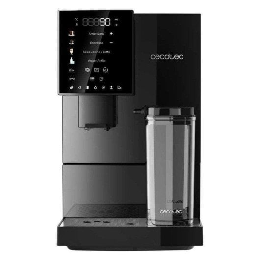 Cafeteira Superautomática Cecotec Cremmaet Compactccino Black 1,1L 19 Bar com moinho e depósito de leite