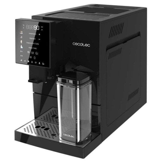Cafeteira Superautomática Cecotec Cremmaet Compactccino Black 1,1L 19 Bar com moinho e depósito de leite