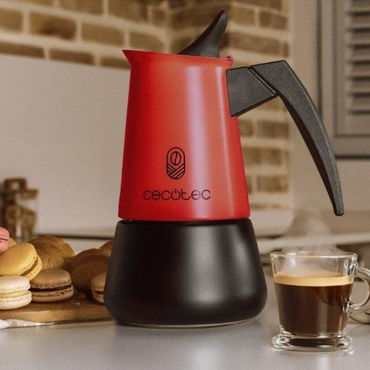 Kaffeemaschine Mokkakanne Cecotec Piccolina 600 Red 300 ml Edelstahl Induktion 6 Tassen