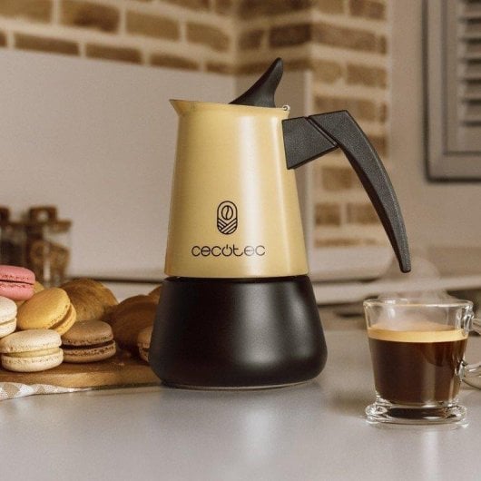 Kaffeemaschine Moka Cecotec Piccolina 600 Beige 300 ml Edelstahl Induktion 6 Tassen