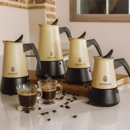 Kaffeemaschine Moka Cecotec Piccolina 600 Beige 300 ml Edelstahl Induktion 6 Tassen