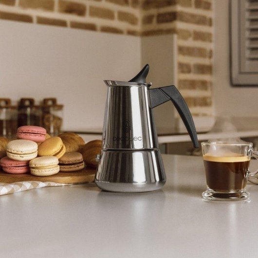 Cafetière italienne Cecotec Piccolina 200 100 ml inox 2 tasses induction