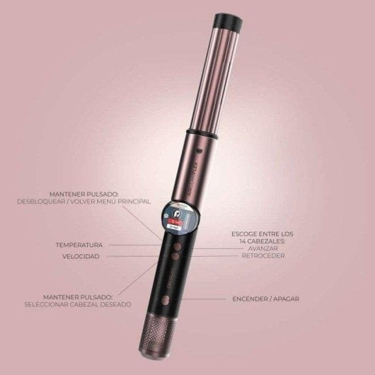 Modelador Cecotec AirGlam 14in1 Flex Black 1400W 14 acessórios Ecrã TFT