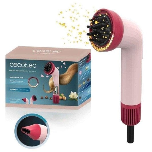 Asciugacapelli Cecotec Ionicare Dry&Keratin Compact Brushless 1200W NutriSerum