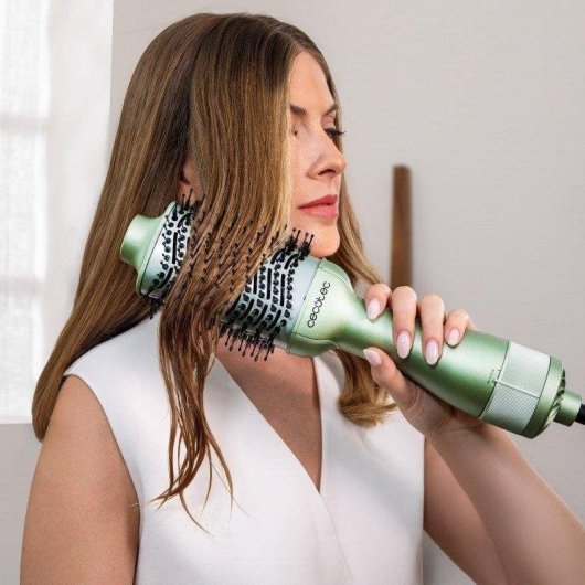 Warmluftbürste Cecotec Ceramiccare Unique Olive 1200W Keratin Arganöl 3 Modi