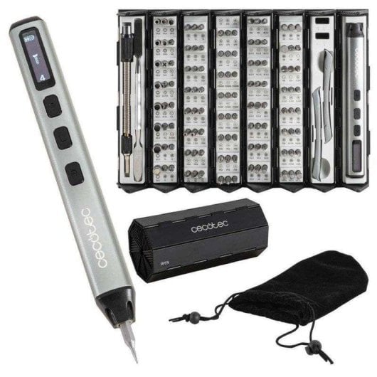 Destornillador eléctrico Cecotec Precissiongyro 5000 Infinity Auto Kit precisión 128 piezas