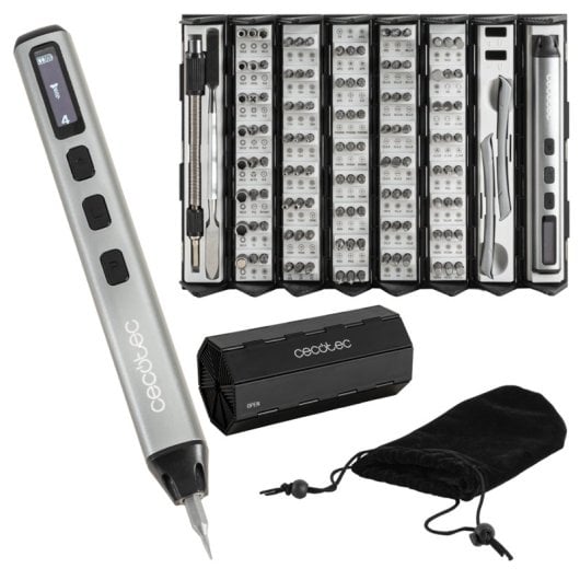 Destornillador eléctrico Cecotec Precissiongyro 5000 Infinity Auto Kit precisión 128 piezas