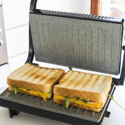 Parrilla eléctrica Cecotec Rock'n Grill 700W revestimiento Rockstone 23x14,5cm