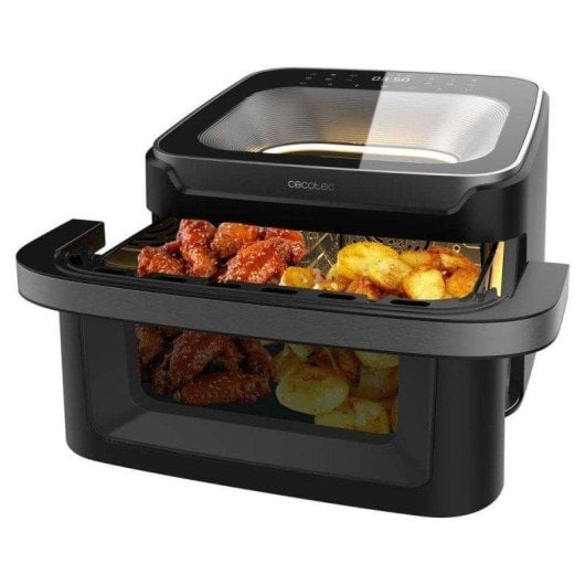 Freidora de aire Cecotec Cecofry Advance 10000 Full Vision 10L 2200W con 12 menús y doble ventana