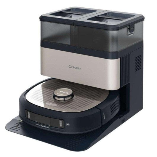 Robot Aspirador y Fregasuelos Cecotec Conga Z100 X-treme con Autovaciado IA Navegación Láser 20.000 Pa