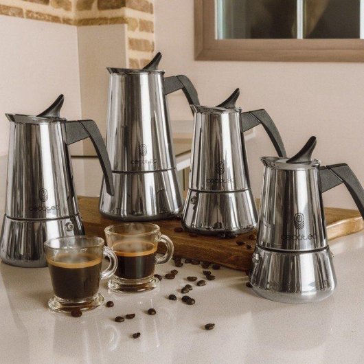 Cafetera Italienne Cecotec Piccolina 600 300 ml 6 tasses tout feu sécurité