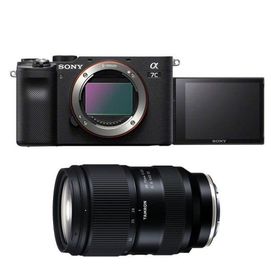 Cámara Mirrorless Sony Alpha 7C 24.2 MP Zoom Óptico Objetivo 28-75mm Sensor CMOS WiFi 4K