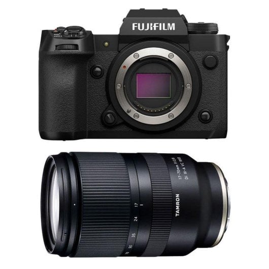 Appareil Photo Numérique Compact Fujifilm X-H2 40.2MP Zoom Optique Capteur X-Trans CMOS Stabilisation Kit Tamron 17-70
