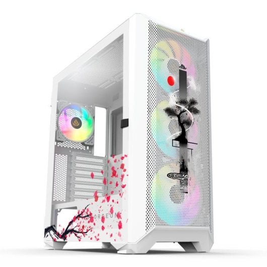 Torre para PC Forgeon Arcanite ARGB Mesh Branca ATX - Japão, fabricada pela PcCom