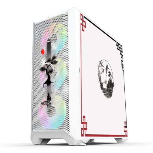 Torre para PC Forgeon Arcanite ARGB Mesh Branca ATX - Japão, fabricada pela PcCom
