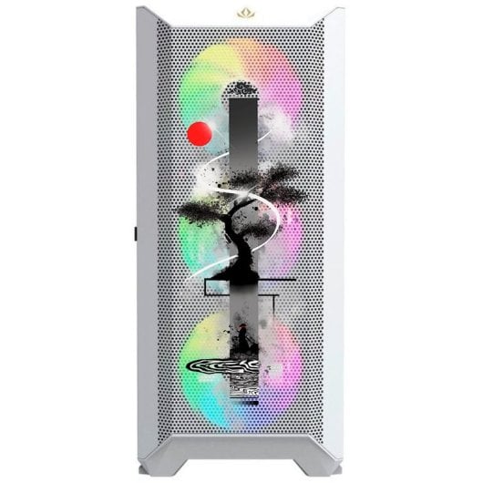 Torre para PC Forgeon Arcanite ARGB Mesh Branca ATX - Japão, fabricada pela PcCom