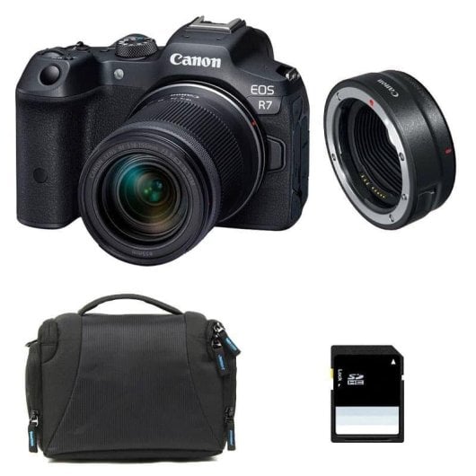 Fotocamera Digitale Compatta Canon EOS R7 32.5 MP Zoom 8.3x Sensore CMOS APS-C 4K WiFi Kit RF-S 18-150mm SD