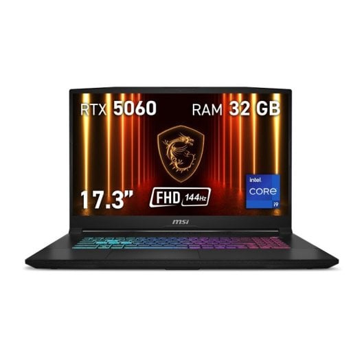Portátil MSI Katana 17 HX B14WFK-082XES 17.3" Intel Core i9-14900HX 32GB 1TB SSD RTX 5060 FreeDOS RGB