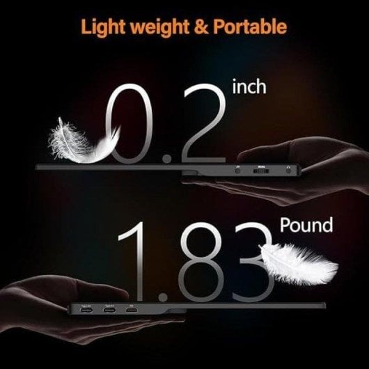 Monitor GTmedia 14" FullHD 60Hz IPS FreeSync HDR VESA Portabel