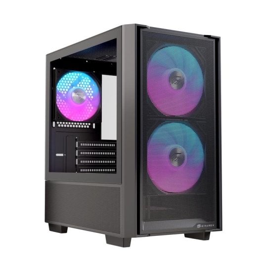Caixa Einarex PULSE PM150 RGB Black vidro vidro temperado Micro-ATX USB-C