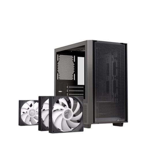 Caixa Einarex PULSE PM150 RGB Black vidro vidro temperado Micro-ATX USB-C