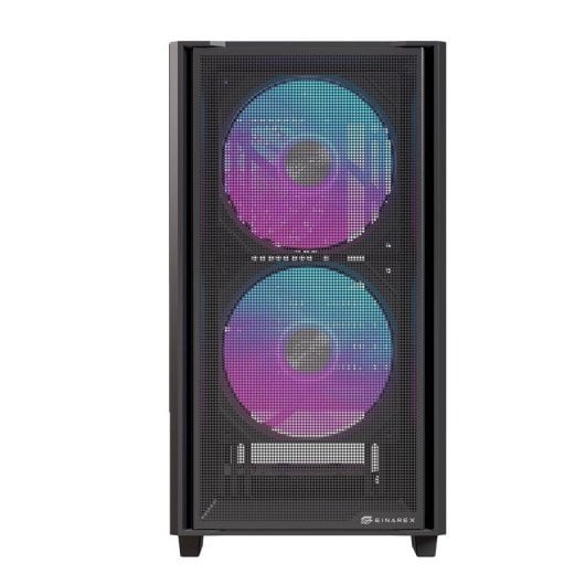 Caixa Einarex PULSE PM150 RGB Black vidro vidro temperado Micro-ATX USB-C