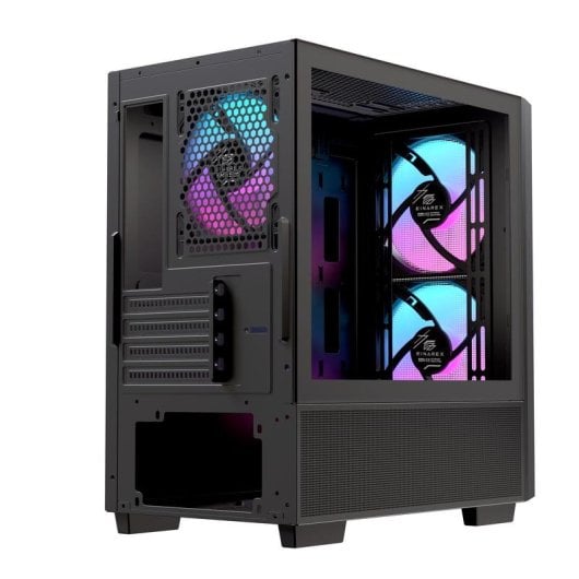 Caixa Einarex PULSE PM150 RGB Black vidro vidro temperado Micro-ATX USB-C