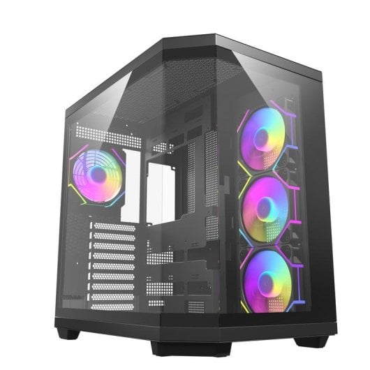 Caja DarkFlash DQX80 Black Full Tower triple cristal 4x ARGB ATX/USB-C