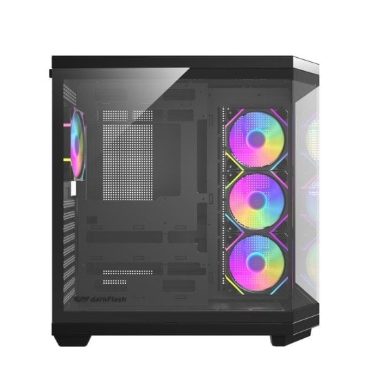 Caja DarkFlash DQX80 Black Full Tower triple cristal 4x ARGB ATX/USB-C