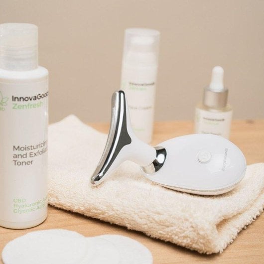 Masajeador facial InnovaGoods Selora EMS, LED 7 colores, calor, recargable