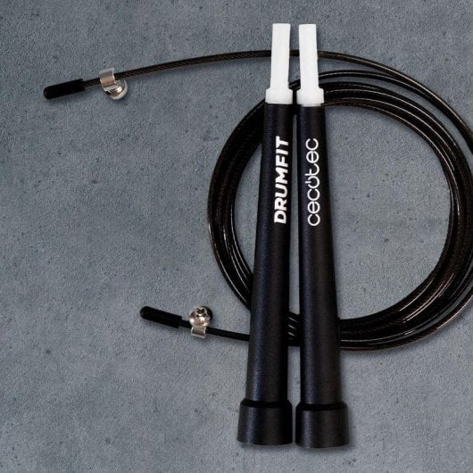 Comba DrumFit Speed Rope acero 300 cm mango ergonómico ajustable