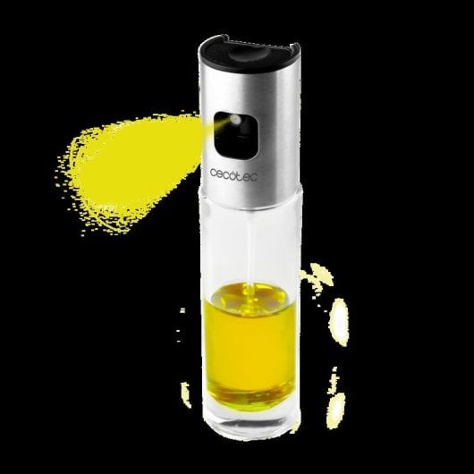 Aceiteira Cecotec Polka OilSpray 1000 Vidro Inox 100ml leve e precisa