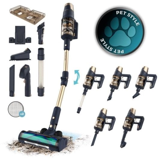 Akku Staubsauger Cecotec Conga Rockstar RX70 AquaPet Flex 780W 100 Minuten Tierhaare Wischfunktion XL-Behälter