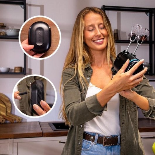 Batidora de mano Create BlendGo Pack batería accesorios carga rápida indicadores LED