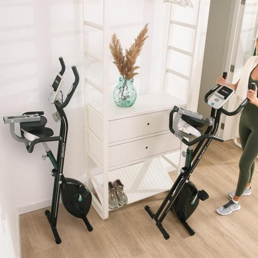 Bicicleta DrumFit X-Bike Neo Ultra plegable LCD resistencia magnética respaldo