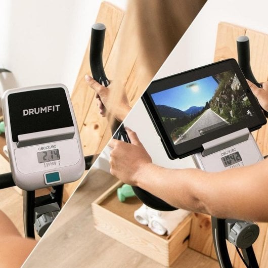 Bicicleta DrumFit X-Bike Neo Ultra plegable LCD resistencia magnética respaldo