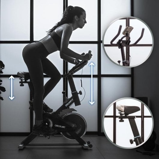 Bicicleta Indoor DrumFit Indoor 6000 Compact volante de 6 kg ecrã LCD