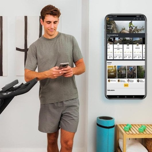 Bicicleta indoor DrumFit Indoor 24000 Magnetic Connected con volante 24 kg y Kinomap