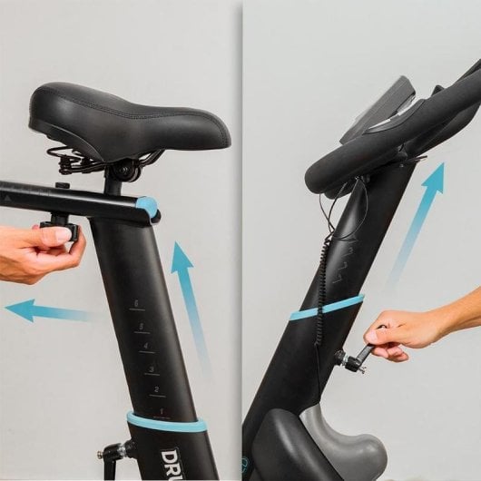 Bicicleta indoor DrumFit Indoor 24000 Magnetic Connected con volante 24 kg y Kinomap