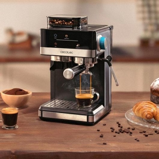 Machine à expresso manuelle Cecotec Power Espresso 20 Grind+ 1,7 L 20 bars avec broyeur intégré