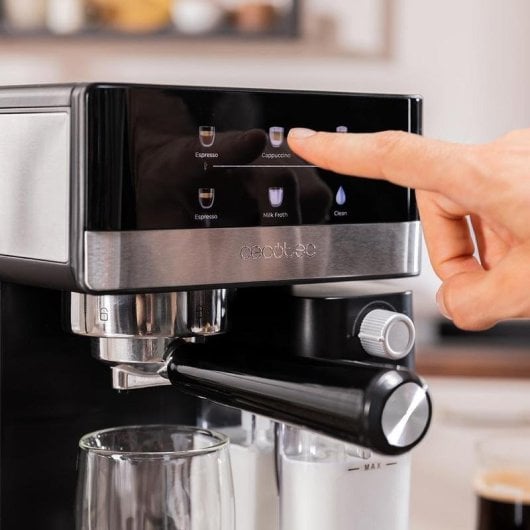 Cafetera Semi-automatique Cecotec Power Espresso 20 Touch 1,8L 20 bars Touchscreen et mousseur à lait