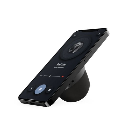 Altoparlante magnetico Ksix Snaptune, durata della batteria di 6 ore, TWS, IPX4, anello magnetico, ciondolo incluso, nero