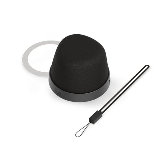 Altoparlante magnetico Ksix Snaptune, durata della batteria di 6 ore, TWS, IPX4, anello magnetico, ciondolo incluso, nero