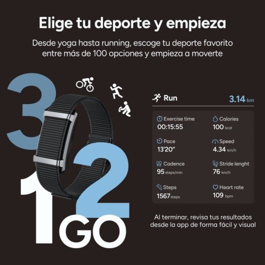 Aktivitätsarmband Ksix Vitalis Bluetooth Schwarz 30 Tage Akku Gesundheitsüberwachung 5ATM