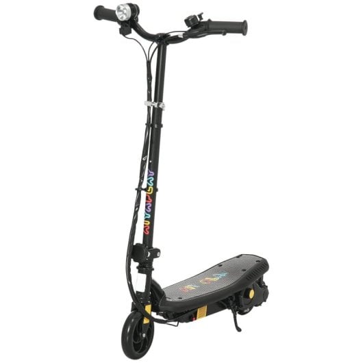 Homcom Patinete Eléctrico Para Niños De 7-14 Años Plegable Max. 12 Km/h Negro