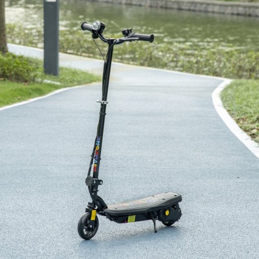 Homcom Patinete Eléctrico Para Niños De 7-14 Años Plegable Max. 12 Km/h Negro