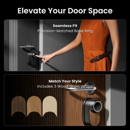 Serrure Intelligente SwitchBot Lock Ultra Vision Combo Bluetooth Ouverture Faciale Compatible Alexa Google Home